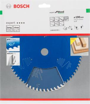 Ripzāģa disks ExpertWood 190 x 20 x 2,6 mm, 56, Rokas ripzāģiem RIPZĀĢA ASMENS EXPERT FOR WOOD, 2608644046, BOSCH (2608644046)