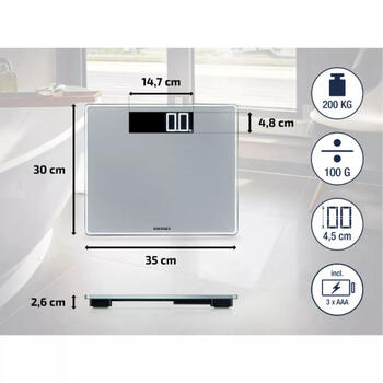 Soehnle Style Sense Comfort 600 1063864, электронные весы, 200кг, 100г, ЖК-дисплей, автоотключение (1063864)