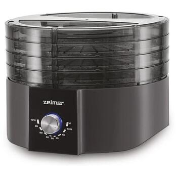 Zelmer Сушилка для продуктов ZFD1004 72505902P, 520W, 4 поддона, 32см, 40-70°C, вентилятор, защита от перегрева (72505902P)