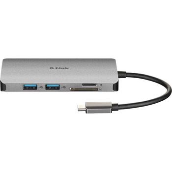 D-Link док-станция DUB-M810, 3x USB 3.0, USB-C, HDMI 4K, SD/microSD, Gigabit Ethernet, USB-C PD 100W (DUB-M810)