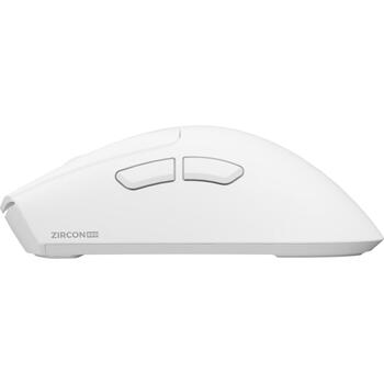 Genesis Zircon 880 NMG-2380, bezvadu optiskā spēļu pele, 12000 DPI, 6 pogas, 2.4 GHz, Bluetooth, USB, balta (NMG-2380)