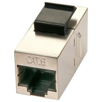 Lindy Соединитель RJ45 25999, 14.5 x 22.4 мм, 16 x 32.7 мм, полностью экранированный CAT6, позолоченные контакты (25999)