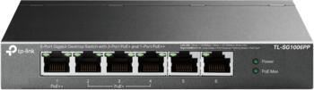 6-портовый гигабитный коммутатор с 3 портами PoE+ и 1 портом PoE++, TP-Link, TL-SG1006PP, 6× 10/100/1000Mbps RJ45 Ports, Fanless (TL-SG1006PP)