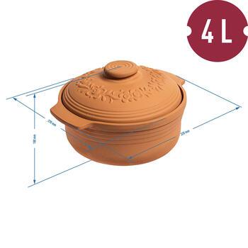Browin Keramikas cepamtrauks 770612, 4 L, dabīgs produkts, bez eļļas, piemērots ģimenes maltītēm (770612)
