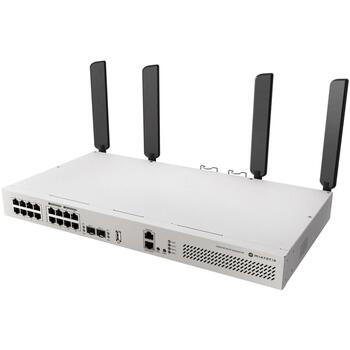 Mikrotik CRS418-8P-8G-2S+5AXQ2AXQ-RM bezvadu piekļuves punkts, 16x Gigabit Ethernet, 2x 10G SFP+, PoE, 1U, 2208 MHz, RouterOS (CRS418-8P-8G-2S+5AXQ2AXQ-RM)