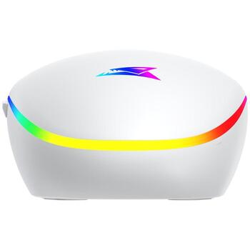 Baracuda Игровая мышь BGM-112 CRAB-W, 3600 DPI, 1.5m, 6 кнопок, белая, оптический сенсор, подсветка (CRAB-W)