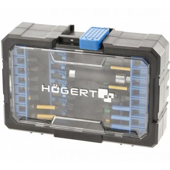 Hogert набор бит для ударного шуруповерта HT1S802, 32 шт., 1/4 дюйма, сталь S2, магнитные наконечники, новый, пластиковая упаковка (HT1S802)