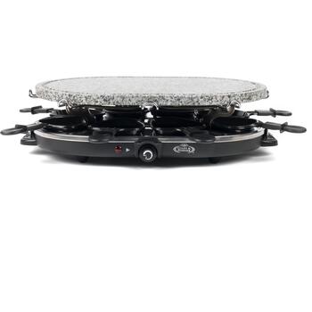 Giles & Posner Настольный раклет EK1872GV2VDE, 1200W, каменная плита 43x30см, 8 сковородок, 8 лопаток, регулируемый термостат (EK1872GV2VDE)