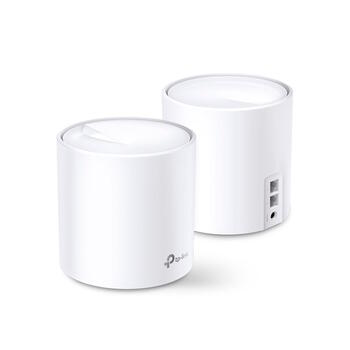 TP-Link Deco X20 (2-pack) комплект беспроводных маршрутизаторов Mesh Wi-Fi 6 AX1800 OFDMA Beamforming 2× устройства 4× антенны каждый Gigabit порты Белый (DECOX20(2-PACK))