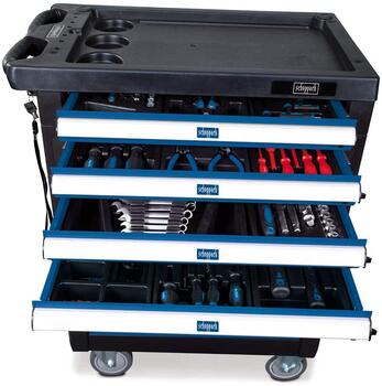 Instrumentu skapis uz riteņiem ar instrumentiem (263 gab) TW1000 5909304900 SCHEPPACH (5909304900)