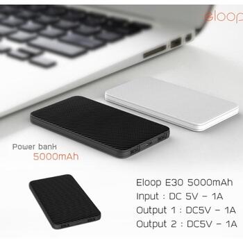 Eloop Мобильный аккумулятор E30, 5000mAh, DC5V-2A, DC5V-2.1A, литий-полимерный аккумулятор, Micro-USB, LED (E30)