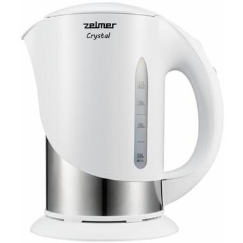 Zelmer Электрический чайник ZCK7630W 71505119P, 2200 W, 1.7 л, белый, 360° основание, фильтр, автоотключение (71505119P)