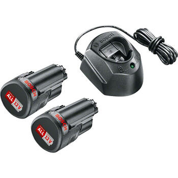 Akumulatori un lādētājs Starter Set PBA12V 2x1,5Ah 1600A01L3E BOSCH (1600A01L3E)