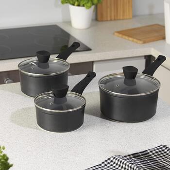 Russell Hobbs кастрюльный набор RH01706EU, 16см, 18см, 20см, алюминий, матовый серый (RH01706EU)