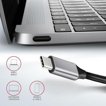 Axagon USB centrmezgls HMC-6GL 3x USB 3.2, 1x USB-C, 1x HDMI, 1x RJ-45, 5Gb/s, 100W PD, 110 x 35 x 13 mm (HMC-6GL)