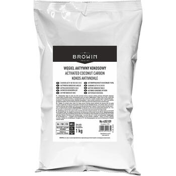 Browin 405109 Aktīvā kokosogles 1 kg, 0,55-2,4 mm, jods >900 mg/g, pelni <3%, 60 L, destilācijai (405109)