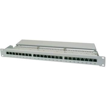 Digitus Коммутационная панель DN-91524S, 24x RJ45, CAT 5e, 1U, 19 дюймов, 7.7 кг, 30N, серый (DN-91524S)