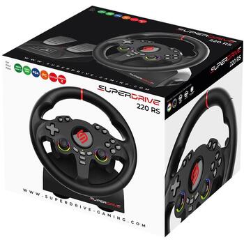 Subsonic Stūre SA5720-1, 180°, 22cm, 2 pedāļi, vadu, divkāršs vibrācijas motors, daudzpusīga saderība (SA5720-1)