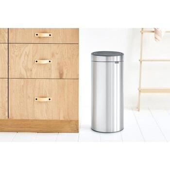 Brabantia Touch Bin 115349, 30л, Matt steel, мусорное ведро, открывание касанием, съемная внутренняя корзина (115349)