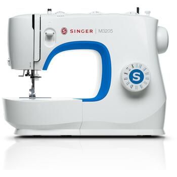 Singer Šujmašīna M3205, 23 šuves, 1 pogcaurums, automātiska vītne, LED gaisma, regulējams spiediena spēks (M3205)