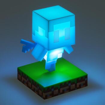 Paladone Minecraft Allay Icon Light PP12709MCF, 11см, синий, LED, настольная, официально лицензированная (PP12709MCF)