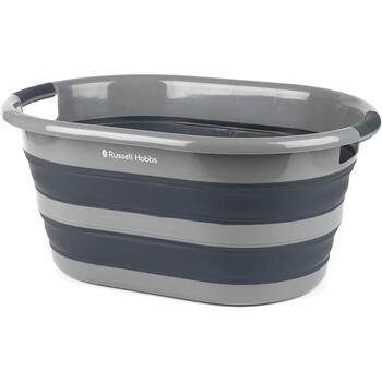 Russell Hobbs Складная корзина для белья LA053879GRYF1EU7, 27л, 62.5см, 45см, 28см, пластик, черный/серый (LA053879GRYF1EU7)