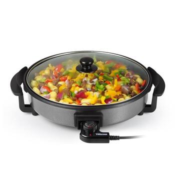 Tristar Multifunkcionāla grila panna PZ-2964, 40 cm, 1500 W, vāks iekļauts, fiksēta rokturis, melna (PZ-2964)