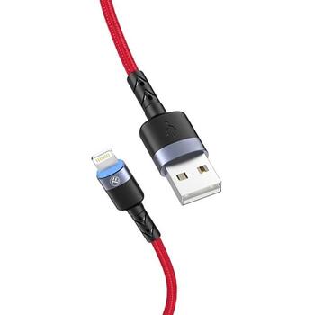 Tellur кабель данных USB на Lightning TLL155354, 1.2m, 5V/3A, 480Mbps, LED свет, прочная нейлоновая оболочка (TLL155354)