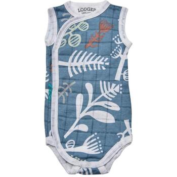 Lodger Romper Botanimal хлопковый боди без рукавов, RF 074_68, размер 68, синий, 100% хлопок, 60C, Ocean (RF 074_68)
