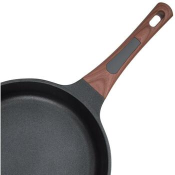 Resto cepamais pannas statīvs 93511 28 cm, 4 slāņu Pfluon, ergonomiska rokturis, indukcijas saderīgs, melns, koka krāsa (93511)