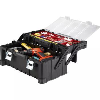 Keter Cantilever Tool Box 30187311, 56,7x31,4x24,5см, ящик для инструментов, прозрачная крышка, металлические защелки (30187311)
