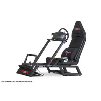 Next Level Racing Spēļu krēsls F-GT NLR-S010, 130 kg, melns, formulu un GT sacīkšu pozīcijas, jostasvietas atbalsts (NLR-S010)