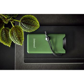 Intenso Power Bank 7332037 10000 мАч, Li-Polymer, 20 Вт, 1x USB Type-A, 1x USB Type-C, зеленый, защита от ЭСД (7332037)