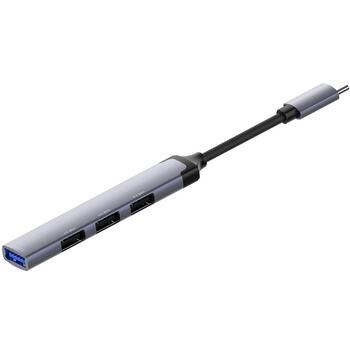 Colorway dokstacija CW-HUB04, 3xUSB 2.0, 1xUSB A 3.0, OTG atbalsts, alumīnija sakausējuma korpuss (CW-HUB04)