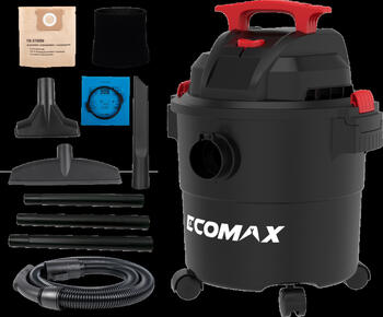 Ecomax putekļu sūcējs sausai un slapjai sūkšanai EMX 20L EM19402P-5AA, 1200W, 20l, 160 mbar, 35 m³/h, 1,5m, pūšanas funkcija (EM19402P-5AA&EMX)
