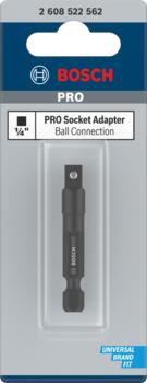 Tiecienskrūvgriežiem, akumulatoru skrūvgriežiem PRO SOCKET ADAPTER AR LODVEIDA SAVIENOJUMU BOSCH 2608522562 (2608522562)