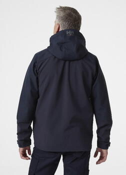 Helly Hansen Softshell jaka Oxford 74290_590-XL, XL, 5000 mm, 5000 g/m²/24h, tumši zila, regulējama kapuce, YKK rāvējslēdzējs (74290_590-XL)
