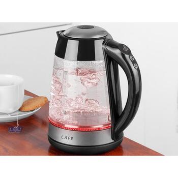 Lafe 46806 электрический чайник LAFCZA46806, 1.7л, 2200Вт, 40-100°C, стеклянный, 360° основание, LED, защита (LAFCZA46806)