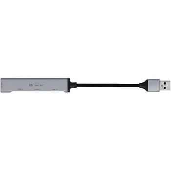 Tracer USB хаб H41 TRAPOD47000, 1x USB 3.0, 3x USB 2.0, 4x USB Type A Female, USB 5V, серебристый, без драйверов (TRAPOD47000)