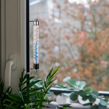 Bioterm термометр 020600, от -50°C до +50°C, 20см, без ртути, алюминиевая рамка, оконное крепление (020600)