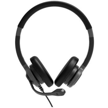 Port Connect наушники PRO ON'R 300 912001, проводные USB-A, накладные, черные, стерео, 32 Ом, 20-20k Гц, шумоподавление, микрофон (912001)