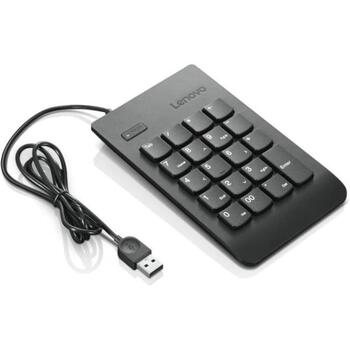 Lenovo Цифровая клавиатура МОДЕЛЬ 4Y40R38905, 19 клавиш, USB, проводная, черная (4Y40R38905)