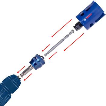 Bosch Expert ToughMaterial caurumu zāģis 2608900444, 152mm, 38 zobi, HEX, sauss urbšana, karbīds (2608900444)