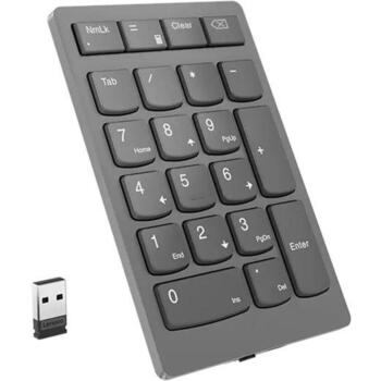 Lenovo Go Bezvadu Ciparu Klaviatūra 4Y41C33791, 21 taustiņi, 2.4 GHz, akumulators līdz 3 mēnešiem, kompakta dizains (4Y41C33791)