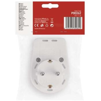 Emos Розетка с выключателем P00262, 1x2P+PE, 3680W, IP20, защита от детей (P00262)