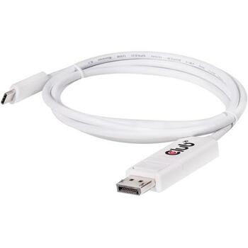 Club3D Видео кабельный адаптер CAC-1517, 1.2 м, USB Type C, DisplayPort 1.2, 3840 x 2160, 120 Гц, активный видеопреобразователь (CAC-1517)