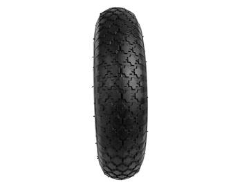 Geko G71012 gumijas ritenis 4.00-8, 390mm, 95mm, 220mm, 12mm, 97mm, 100kg, 2.1bar, dubultie lodgultņi, tērauda loks (G71012)