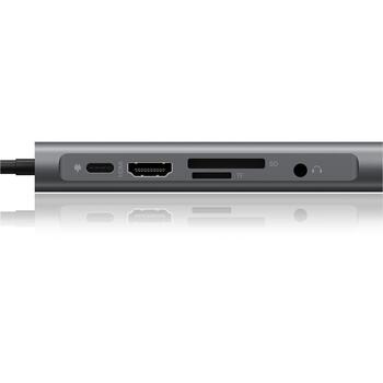 Raidsonic док-станция IB-DK4040-CPD, USB-C, HDMI 3840x2160@30Hz, VGA 1920x1080@60Hz, 3x USB 3.0 Type-A 5Gbps (IB-DK4040-CPD)