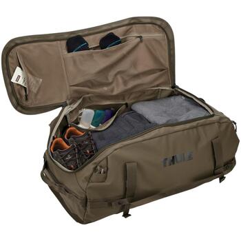 Thule Спортивная сумка 5597, 3205597, 90L, 2.1kg, глубокий хаки, полиэстер, трансформируется в рюкзак, водоотталкивающая (3205597)