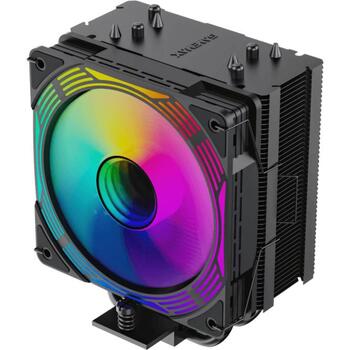 Gamemax procesora gaisa dzesētājs ICE FORCE BK, 585g, 44.35cfm, 4 siltuma caurules, TDP līdz 220W (ICE FORCE BK)